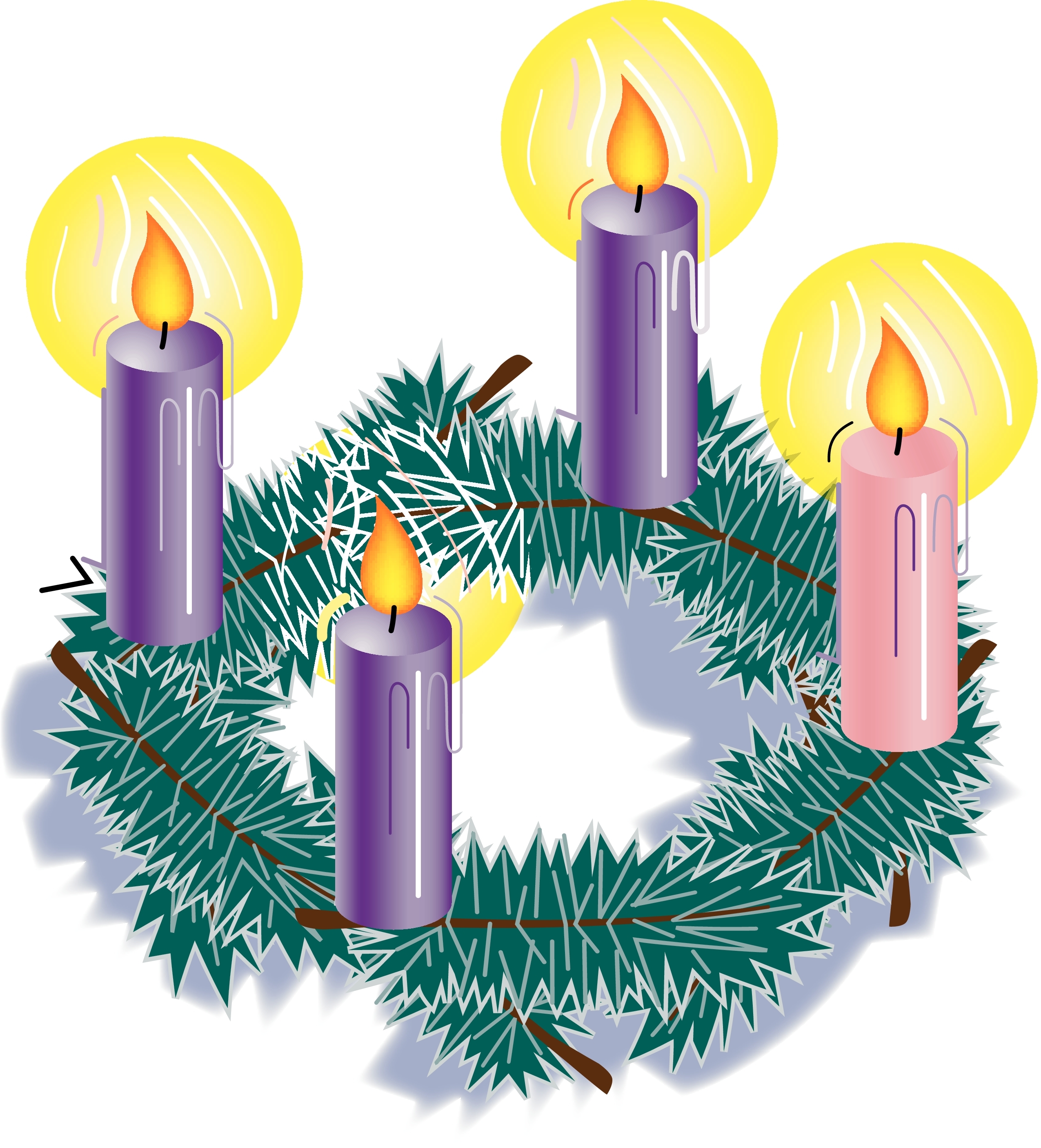 450 Advent Wreath free clipart.