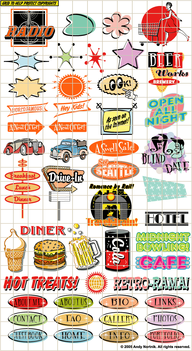 Fifties Clip Art.