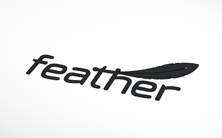 3D design Adafruit Feather Logo.