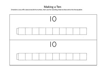 Make 10 Using Cubes Worksheets & Teaching Resources.