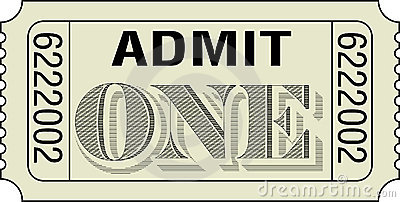 Clipart Admit One Ticket.