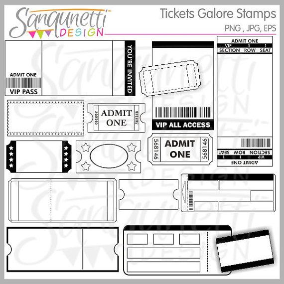 Tickets clipart, movie tickets, tickets for party.