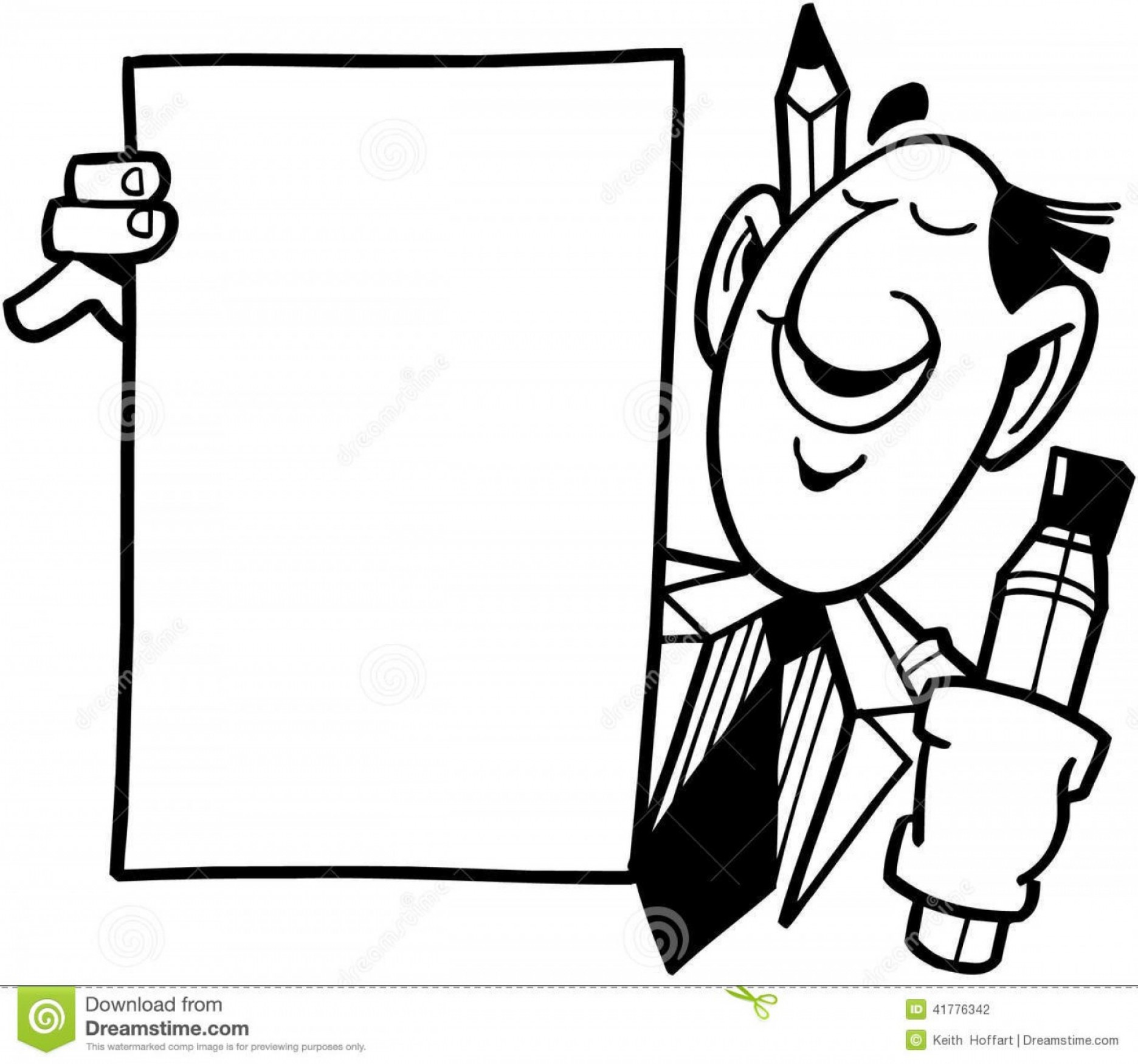 Stock Illustration Man Sign Template Cartoon Vector Clipart.