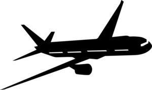 Airplane Clipart Black And White.