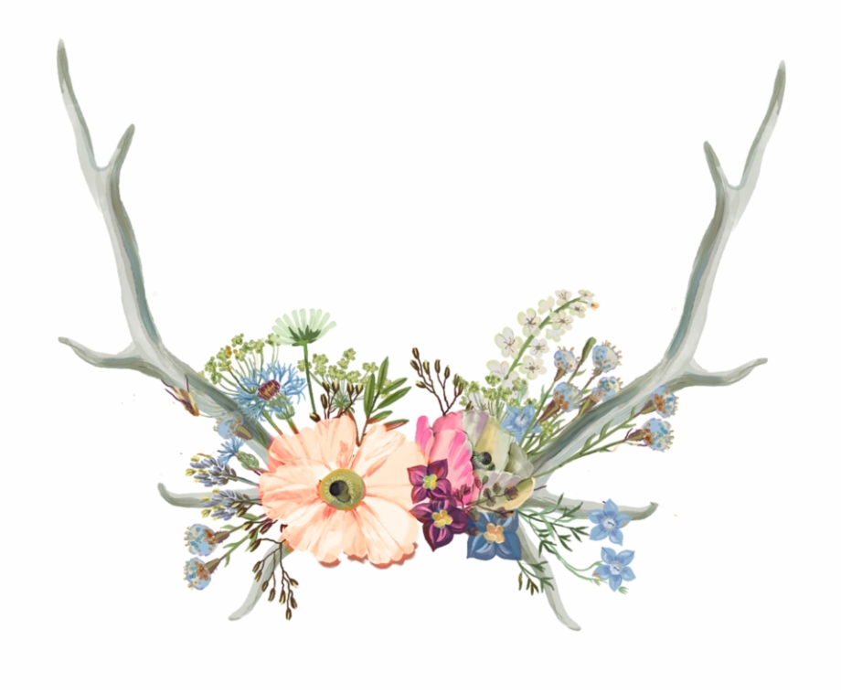 Antler Clipart Flower Crown.