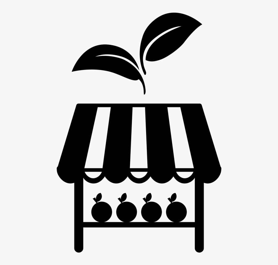 Farmers Market Clipart Black And White , Transparent.