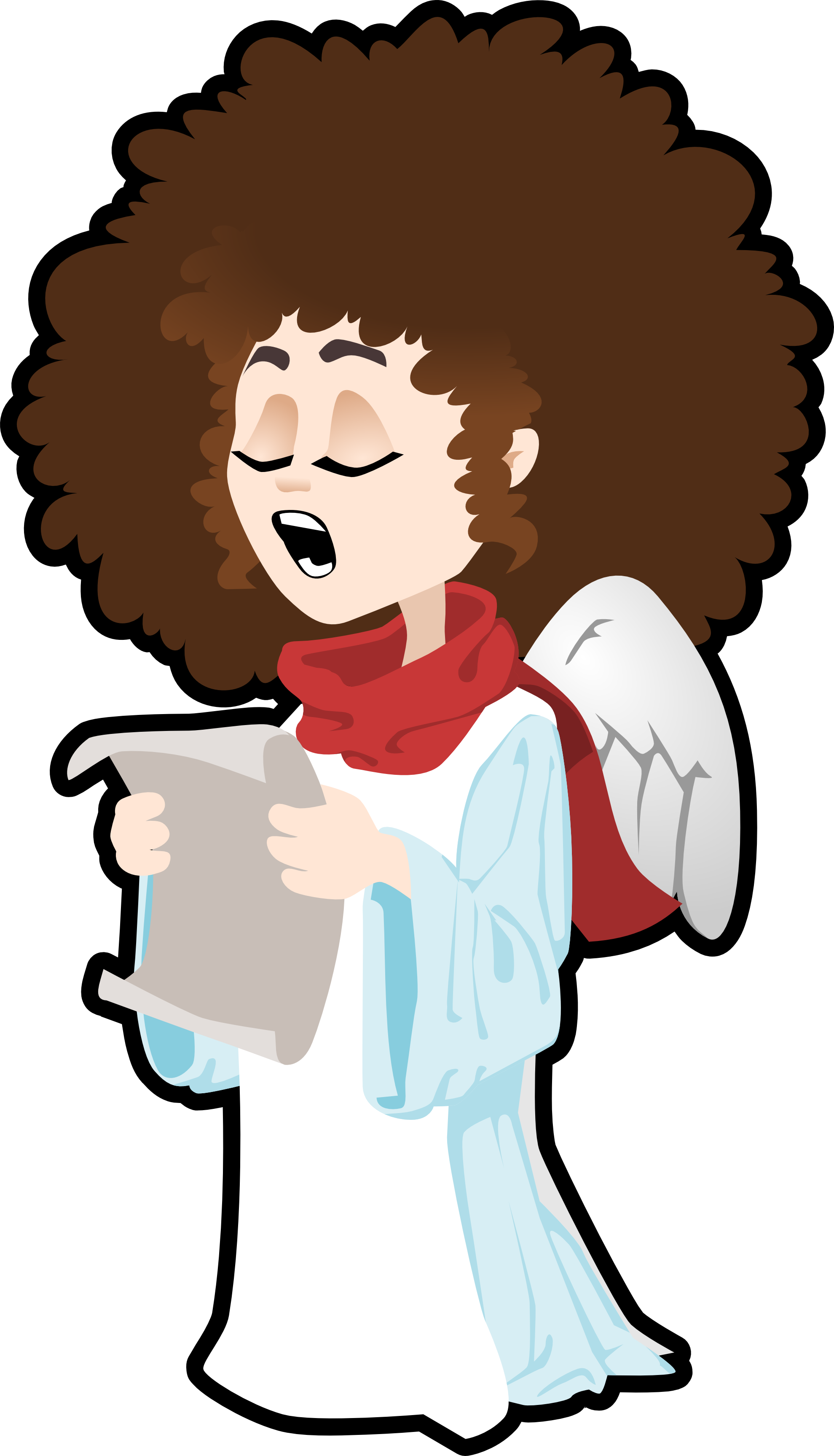 African American Angels Clip Art free image.