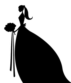 Silhouette Bride Clipart.