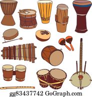 African Drum Clip Art.