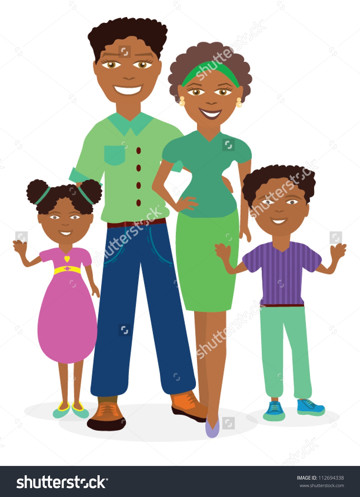 African Family Clipart.