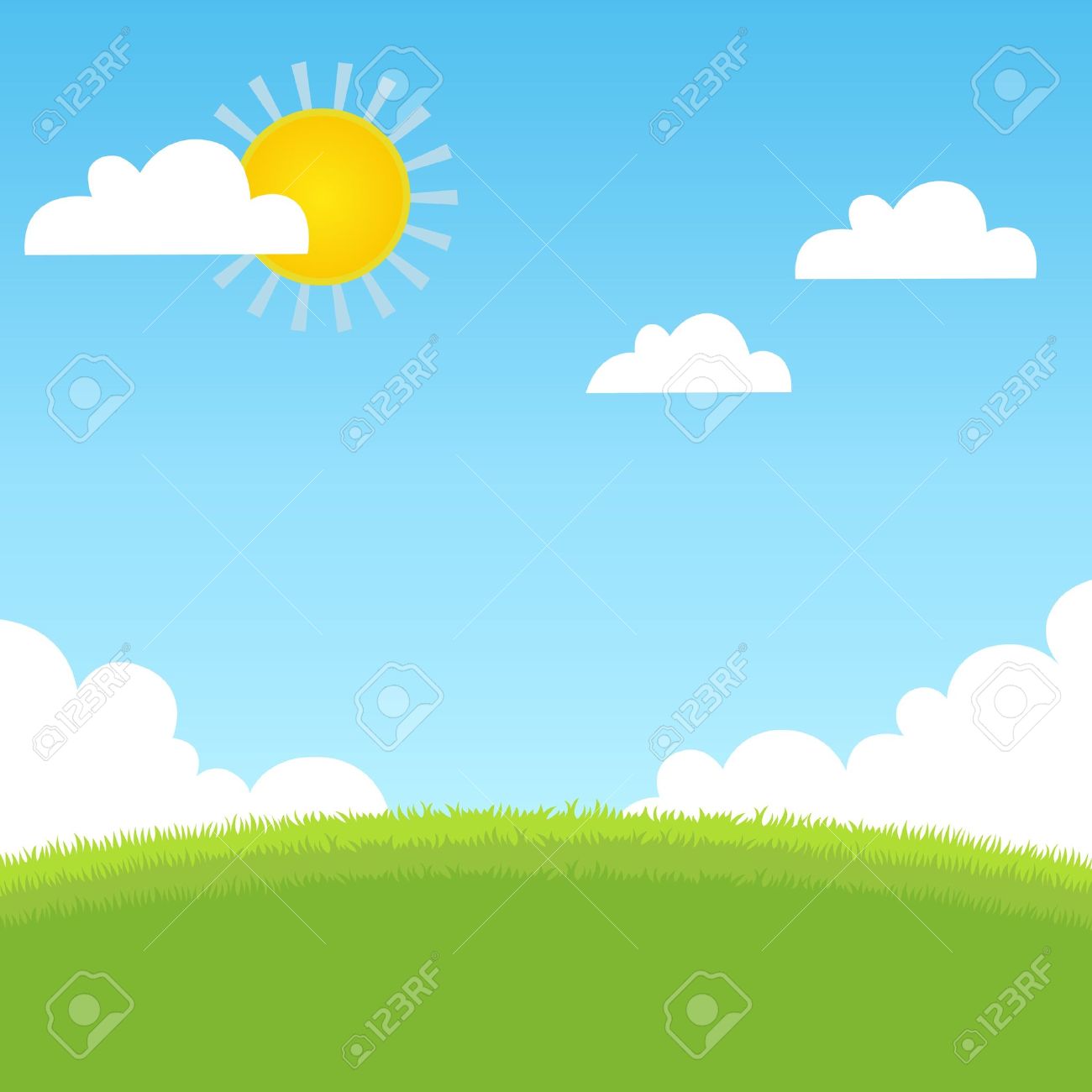 Blue sky clipart.