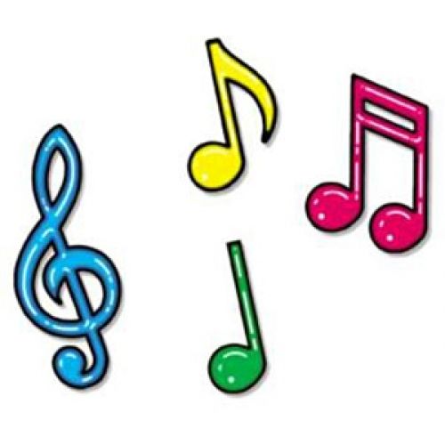 Colorful Musical Notes Clipart.