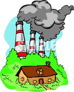 Factory Air Pollution Clipart.