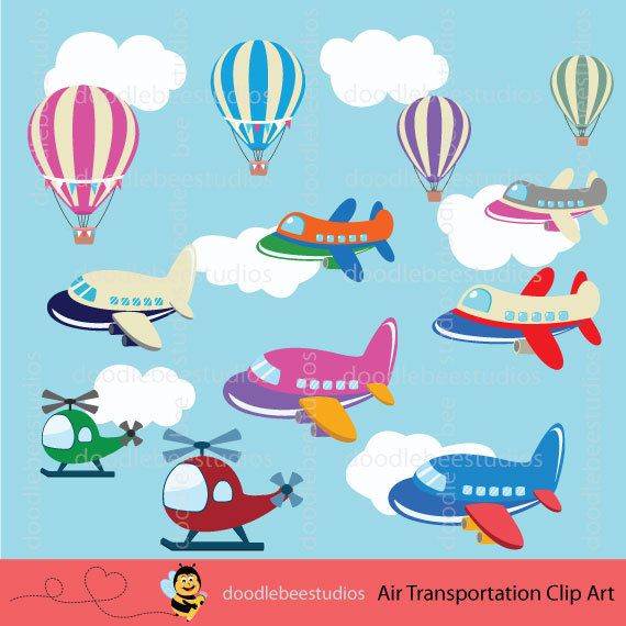 Air Transportation Clipart Air Transport Clip by doodlebeestudios.