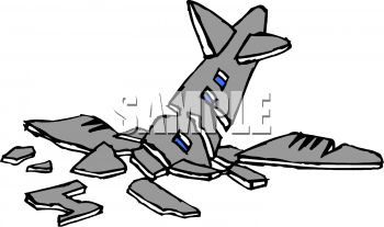 Airplane Crash Clipart.