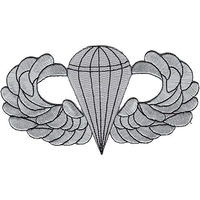 Airborne Basic Jump Wings Badge Patch.