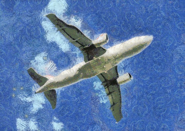 Jet Airplane Painting Free Stock Photo.