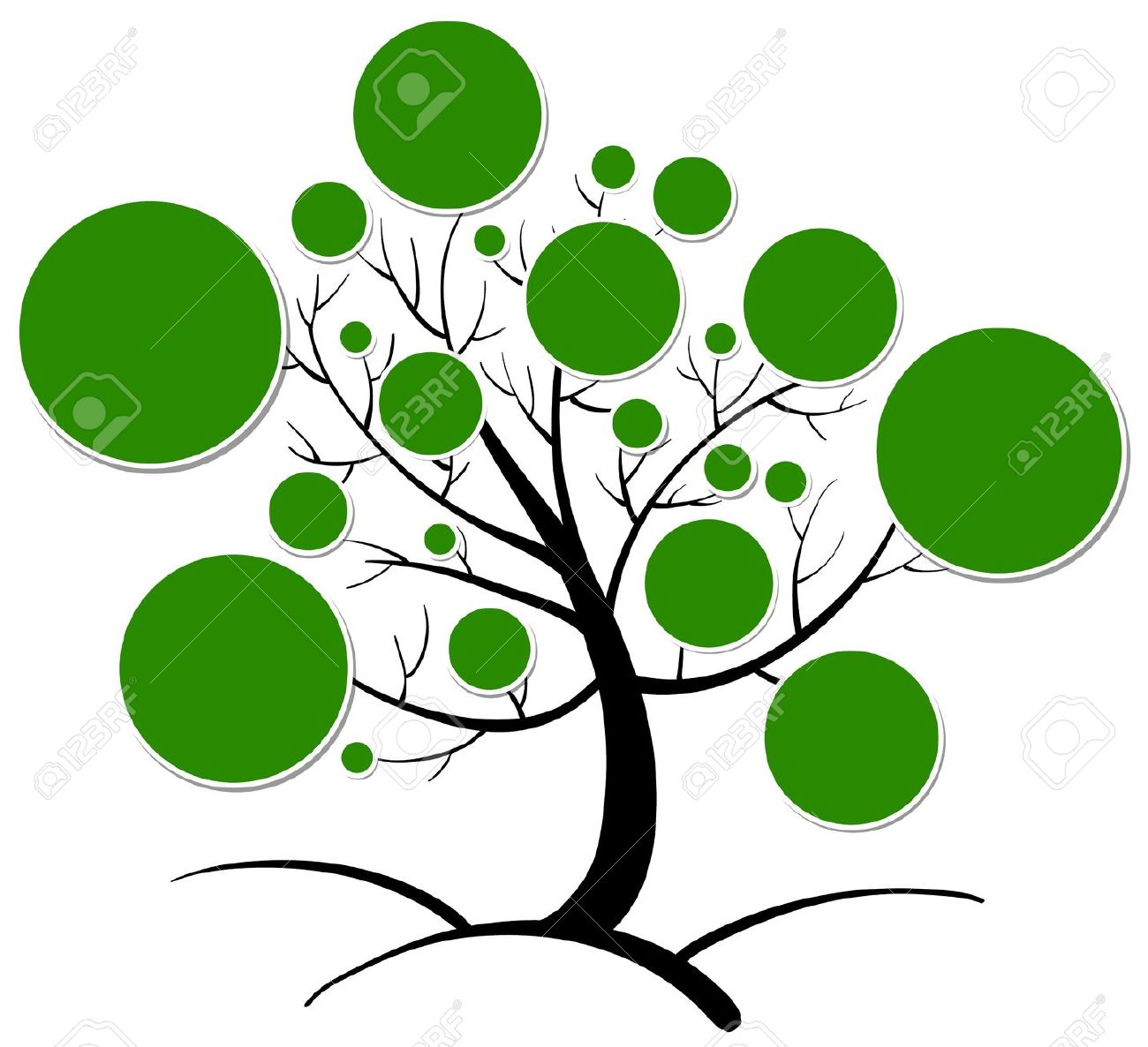 Illustrazione Di Albero Clipart Su Uno Sfondo Bianco Clipart.