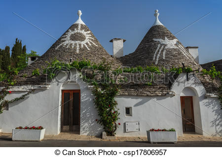 Stock Illustrations of Alberobello, Italy.