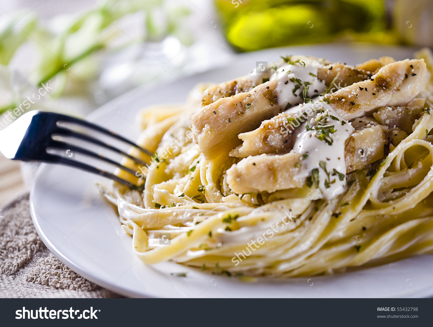 Chicken alfredo clip art.