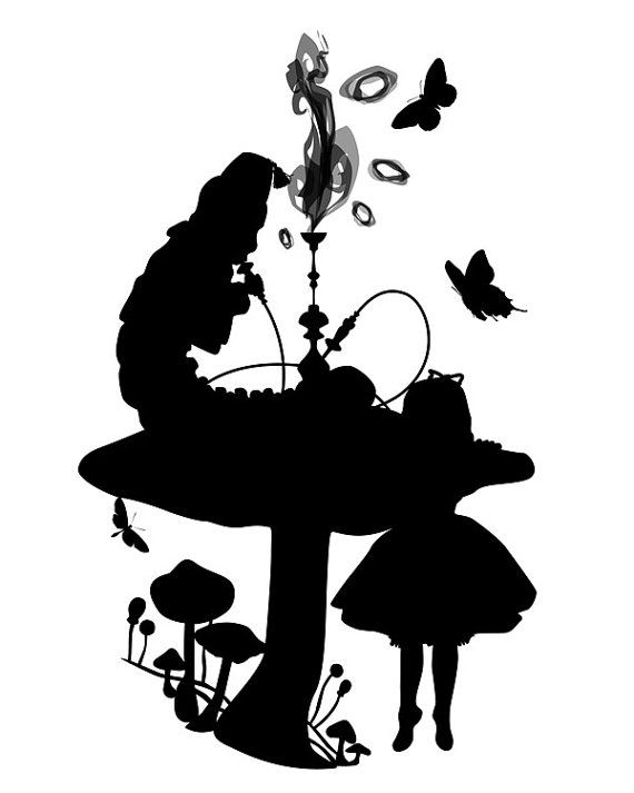 Alice In Wonderland Silhouette Clip Art.