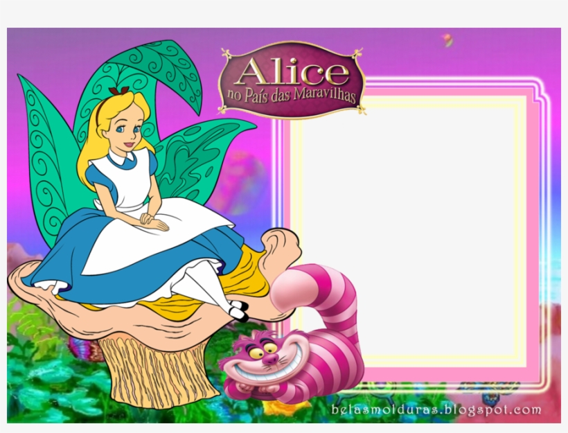 Download Moldura Alice No Pais Das Maravilhas Png Clipart.