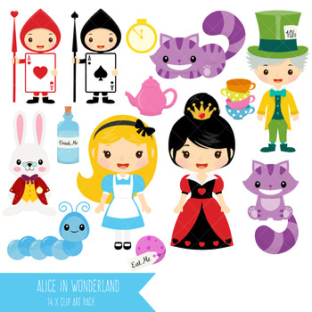 Alice in Wonderland Clip Art.