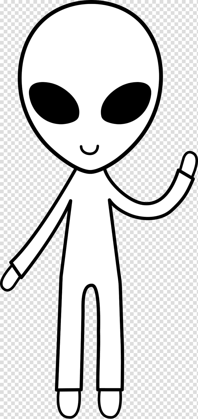 Alien Extraterrestrial life Black and white Cartoon , Aliens.