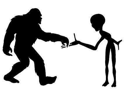 Bigfoot & Alien Sasquatch Yeti Stencil Mylar Aliens Big Foot Stencils.