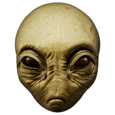 Green Alien Head transparent PNG.