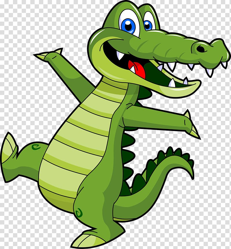 Green crocodile illustration, Crocodile clip , Alligator.