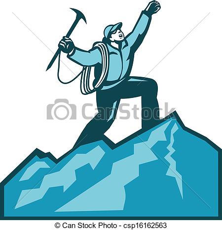 Clipart mountain climber.