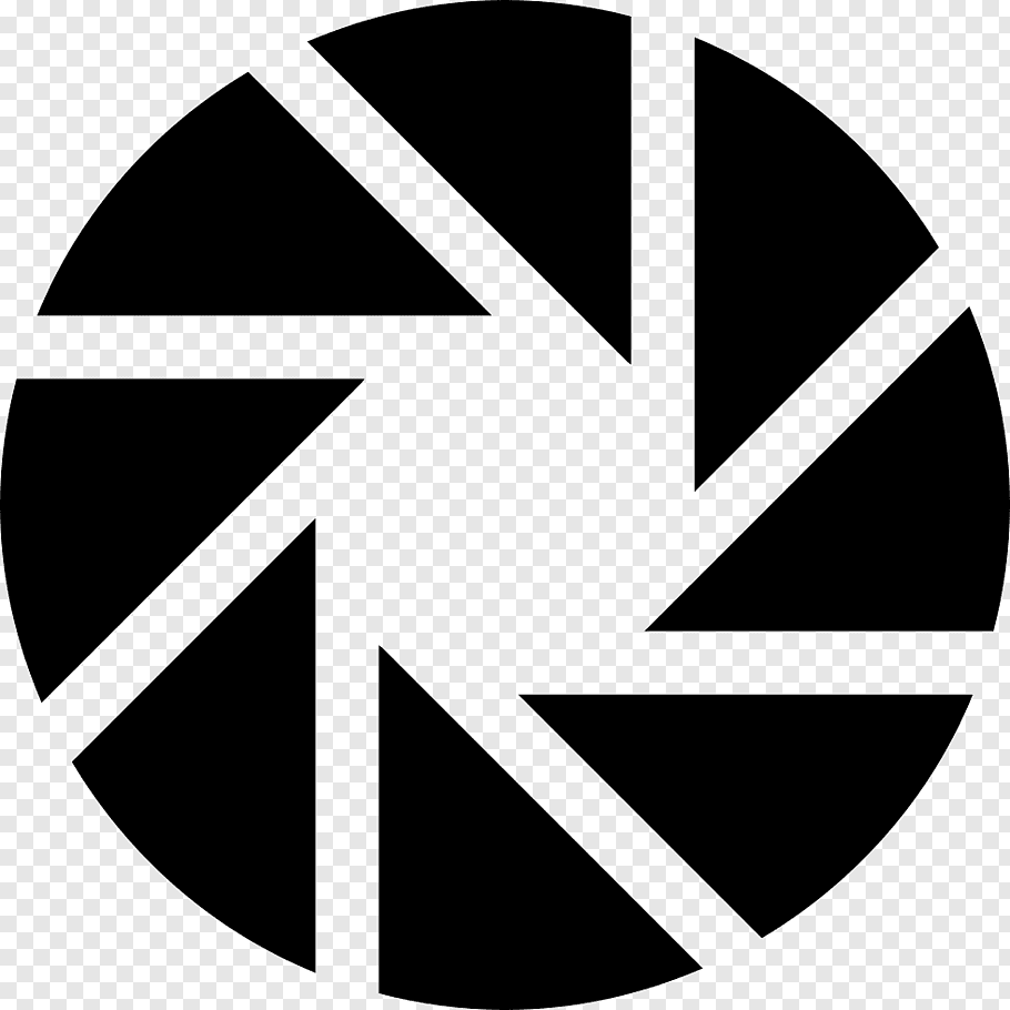 Round black logo, Aperture Computer Icons graphy Scalable.