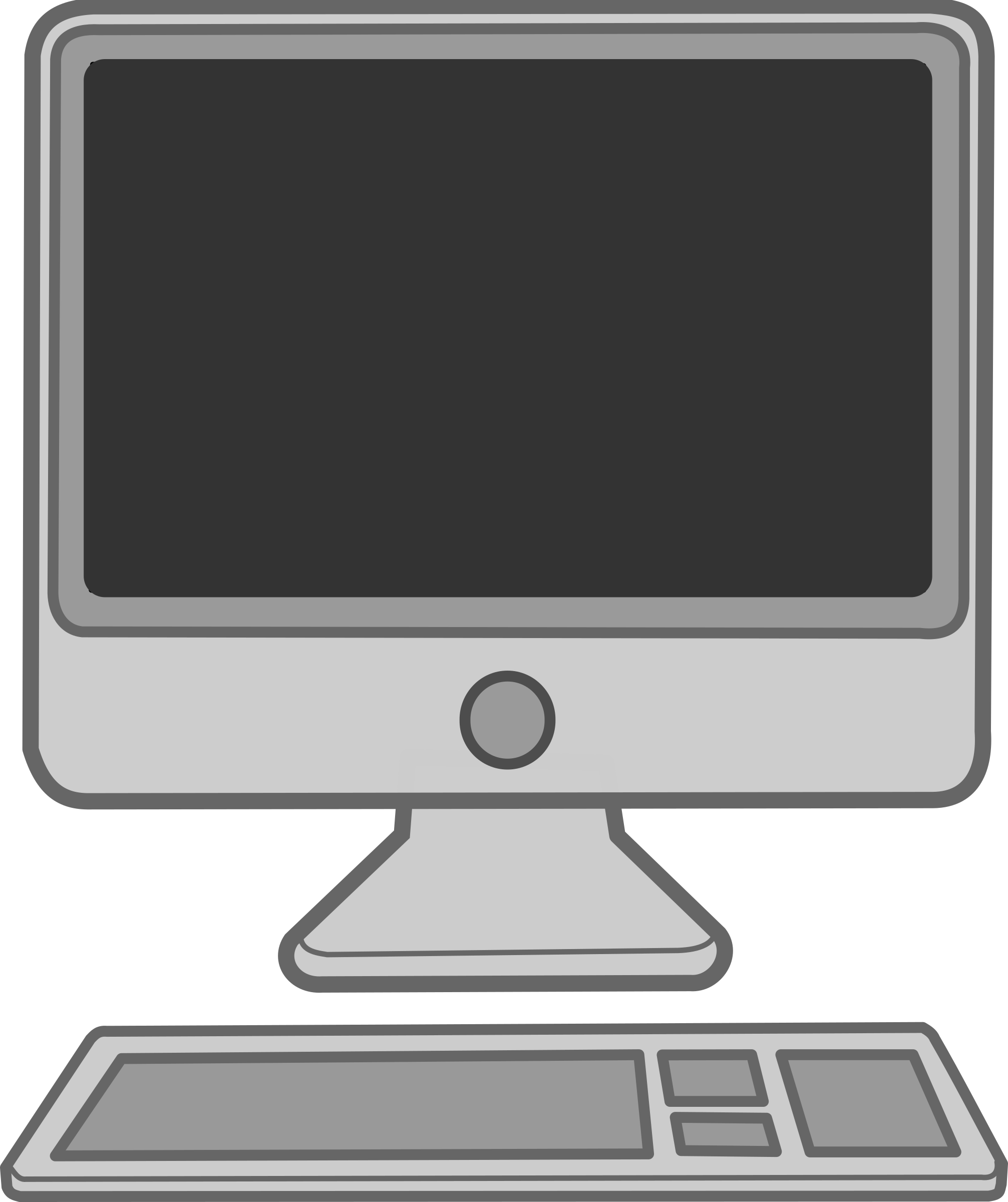 Show Clipart Apple Computer Blank Computer Screen Png.