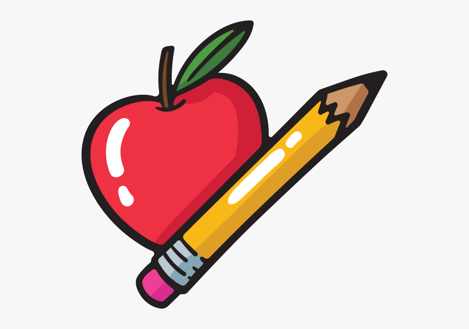 Transparent Background Teachers Apple Clip Art.