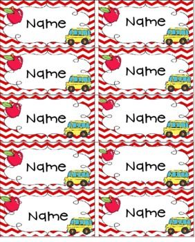 Editable First Day Name Tags.