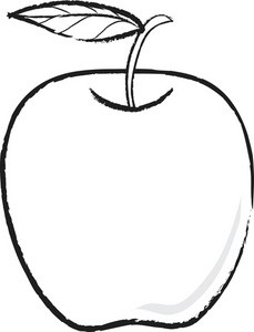 Apple Clipart Black And White.