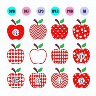 SVG File, Apple SVG, Apple SVG File,DXF File, PNG File, Clipart, Digital  Cut Files, Cricut explore, Silhouette cameo.