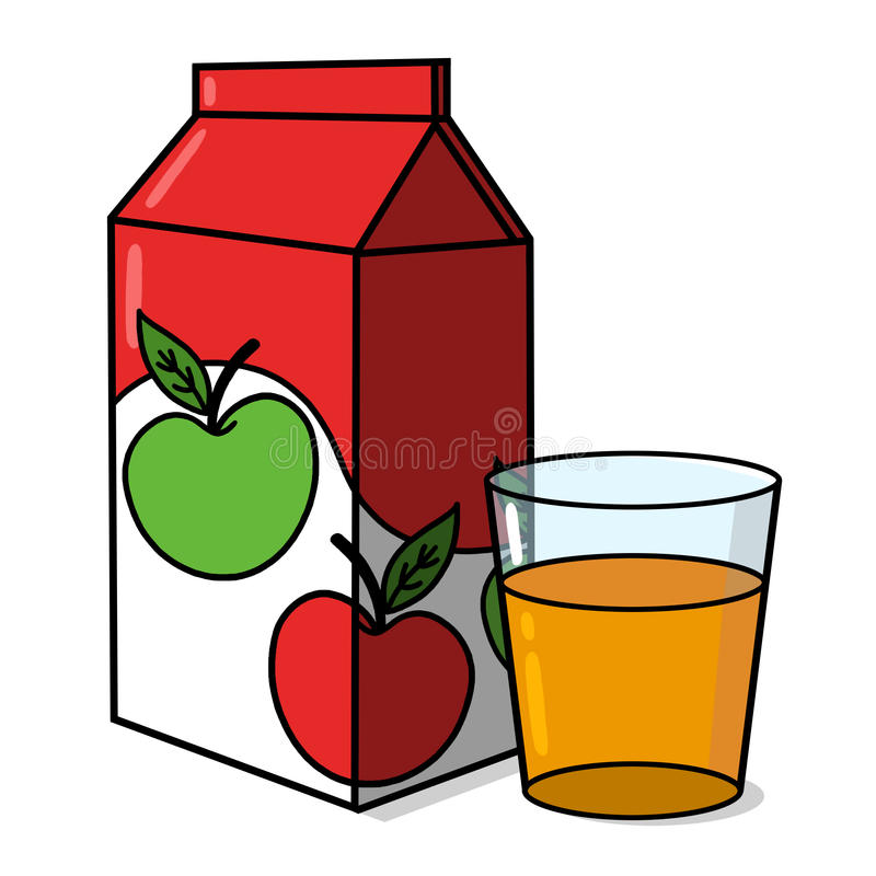 Apple Juice Carton Stock Illustrations.