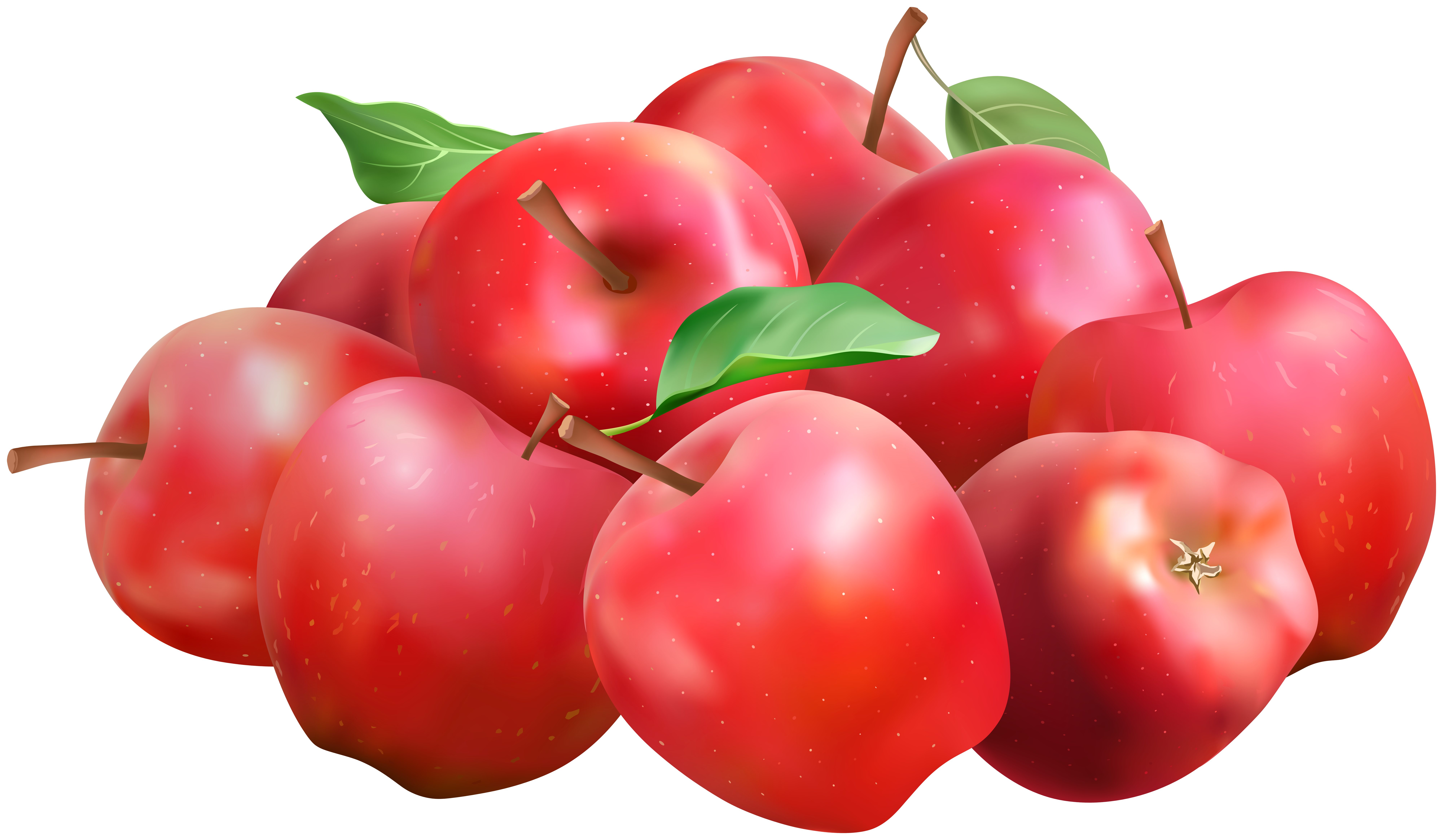 Red Apples PNG Clip Art Image.