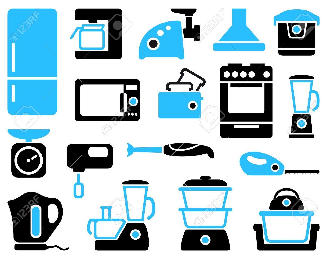 Kitchen appliance clipart free.