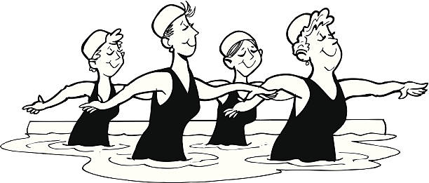 Aqua Aerobics Clipart.