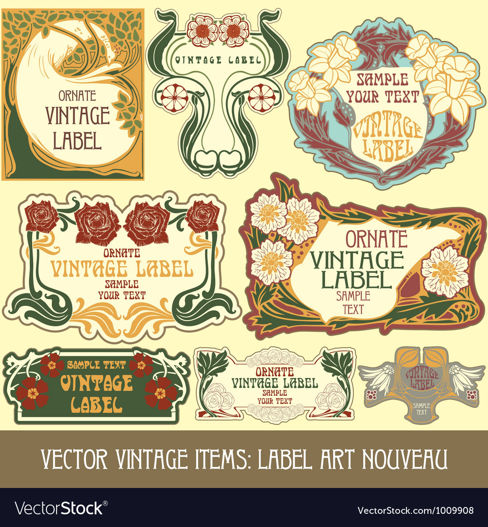 Label art nouveau.