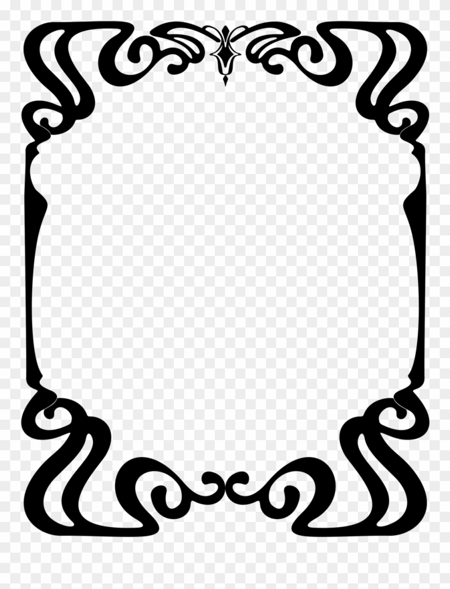 Art Nouveau Border Png.