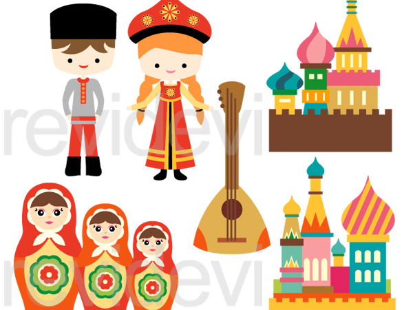 Russian Culture Clip Art Graphics.