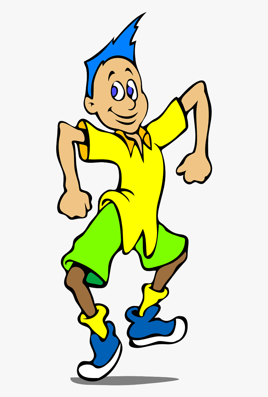 Free Vector Walking Boy Clip Art.