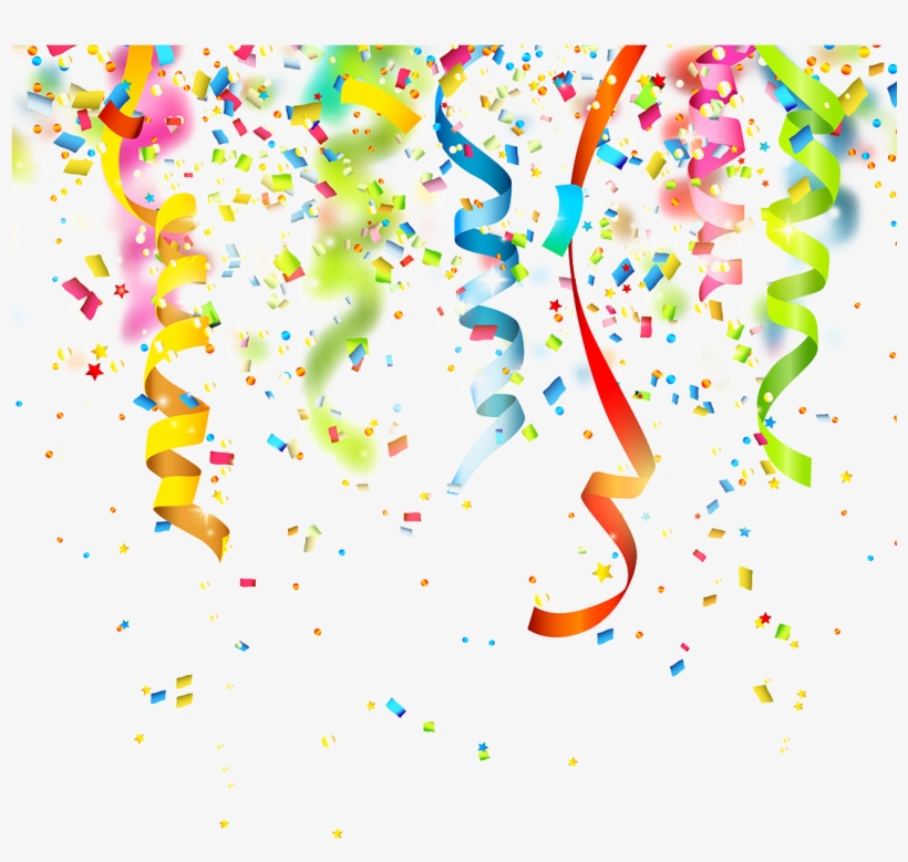 Birthday Confetti Party Clip Art.