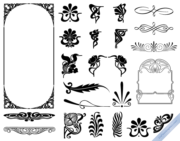 Art Nouveau Design Elements.