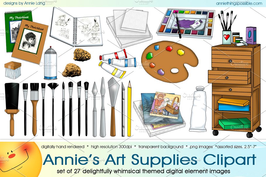 Annie's Art Supplies Clipart.