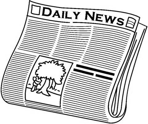 Newspaper Clipart Black And White.